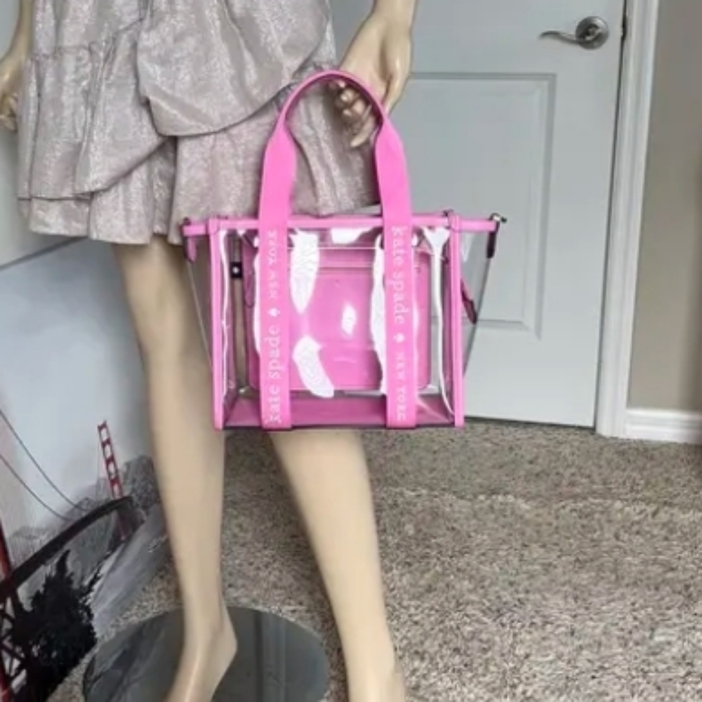 Kate Spade Pink and Clear Tote Bag/ BNWT - Picture 6 of 9